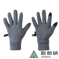 【ATUNAS 歐都納】保暖觸控手套A2AGGZ01N深灰/手機觸控/質輕/透氣/快乾/保暖/機車手套/戶外活動