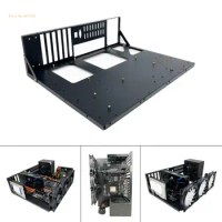 1Pc ATX Black Cold Rolled Steel Plate Mining Rig Frame for GPU Cold Rolled Steel Open Chassis Miner Mining Frame Dropship