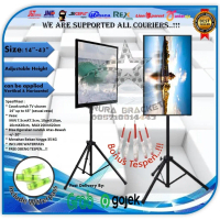 Bracket tv LED Standing Tripod for tv 42 40 35 32 27 24~14 INCHI Kokoh