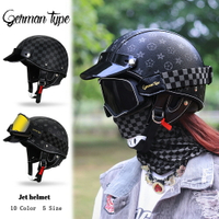 3C美式復古摩托車頭盔巡航機車半盔電動電瓶車安全帽四季騎行瓢盔