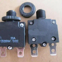 5pcs 125/250VAC DC32V 20A NC SPST 2 Pins Circuit Breaker Overload Protector