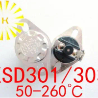 5pcs x KSD303 45-150 degree Manual Reset 10A 250V KSD301 Normally Closed Temperature Switch Thermostat Resistor