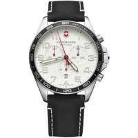 VICTORINOX 瑞士維氏 SWISS ARMY瑞士維氏Fieldforce計時手錶(VISA-241853)-42mm-白面皮革【刷卡回饋 分期0利率】【APP下單22%點數回饋】