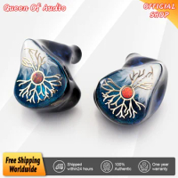 Kinera Idun Golden In Ear Earphones Hifi Headphone Hand Painted Stage Monitoring 2BA+1DD Music BA Mo