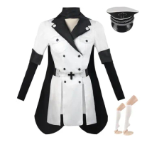 Cosplay Anime Esdeath Empire Cosplay Costume Manga General Uniform with Hat Wig Socks Esdeath Empire