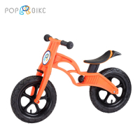 【POPBIKE】兒童平衡滑步車-AIR充氣胎-(多款可選)-橘/黃/黑/綠/紅/桃紅
