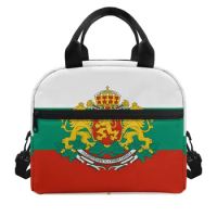 New Bulgarian Flag Lion Pattern Double Layer Girls Boys Lunch Cooler Bag Material Dirt-resistant Sufficient Capacity Handbags