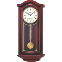 Seiko mahogany wall clock with pendulum