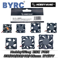 Hobbywing 5V-6V DC Motor ESC Fan 25/30/35/40/45mm for Hobbywing XERUN EZRUN QUICRUN ESC RC Model parts jst plug