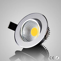 Super Bright Silvery Aluminum Dimmable downlights Led Spot Light 3w 5w 7w 9W 12w recessed Lights Indoor Lighting