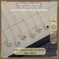 Dây chuyền Coquette bạc 925 mix đá tự nhiên Sam Gemstone