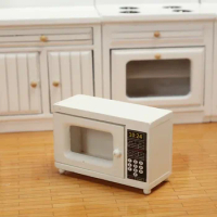 Dollhouse Microwave Oven 1:12 Furniture Model Mini Kitchen Ornaments Kitchen Scene House Home Decor Doll Accessories Crafts