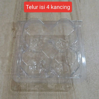 50pcs Mika Tray Telur isi 4 Kancing / Mika telur / Tempat Telur Egg Kitchenware