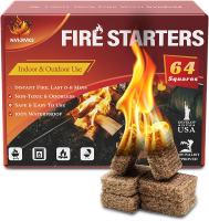 Fire Starter Easy-Burning Fire Starter Squares for Wood Stoves Campfires Grill Pit and Fireplace Nat