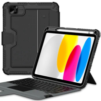 for iPad 10th 10.9 Pro 11 2021 2022 Case For iPad pro 12 9 2021 2022 Bluetooth Keyboard Case For iPad 9 Case with Pencil Holder