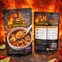 Nyerenteng - Pangsit Pedas Viral Kuah Original/Kari/Keju Camilan Pedas Instant Frozen Halal Praktis 