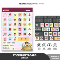 Sticker Keyboard Komputer Laptop Princess Stitch Frozen Zootopia