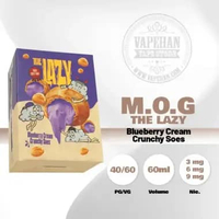 Liquid Vape The Lazy Blueberry Cream Crunchy Soes 60ML By M.O.G 3MG