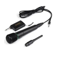 1pc 2 In1 Handheld Microphone Wired &amp; Wireless Cordless Microphone Karaoke System Undirectional Microphone Mini Mic 24cm