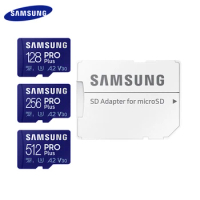 SAMSUNG TF Card Pro Plus with SD Adapter MicroSDXC A2 C10 U3 Flash Memory Card 128GB 256GB 512GB Micro SD Card for Phone Camera