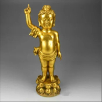 SUIRONG---2017 804 Bronze Buddha Prince statue Sakyamuni small bath Buddha statue ornaments