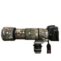 Juntuo Camouflage Waterproof Nylon Lens Wrap Case Clothing for Canon 100-400mm f4.5-5.6L IS II USM Realtree Wild