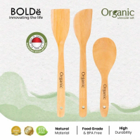 Organic Utensil Set 3 Pcs Wood Series - utensil spatula bahan kayu