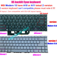 New US backlit keyboard for MSI Modern 15 A10 A10M A10SC A10RB MS-1551 Modern 15 A11 A11M A11MU A11SB MS-1552 laptop