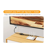 UGREEN Splitter Adapter Internet RJ45 2in1 Ethernet Sambungan Lan Modem Cabang Router For PC Kompute