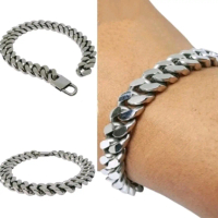 gelang rantai titanium pria wanita baja gelang pria rantai Bracelets Aksesoris