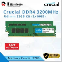 MEMORY CRUCIAL 32GB Kit DDR4 3200 UDIMM (2x16GB)