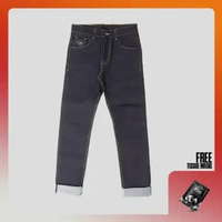 Prodigo * Sade Celana Jeans Pria I Jeans Pria Slim Fit Stretch I Celana Denim Selvedge Accent I Deni