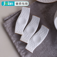 筷子架陶瓷家用酒店餐具骨瓷筷子托兩用歐式筷架純白色簡約勺子架