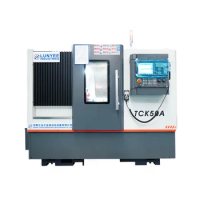 High Efficiency Horizontal Lathe Tck50A CNC Lathe Machine with 800mm Work Length for Shaft and Plate Work Piece