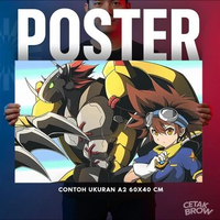Poster Digimon Official Kizuna Last Evolution Hiasan Dinding Kamar Eksklusif Dekorasi Seni Premium A