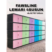 LEMARI PLASTIK 4 SUSUN/LEMARI BAJU/LEMARI PLASTIK JUMBO/LEMARI PAKAIAN PLASTIK/lemari plastik/FAWSLI