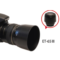 BIZOE Canon Camera lens hood ET-65 100-300 Lens 100 F2 135mm F2.8 85mm1.8USM 70-210 3.5-4.5 Sunshield 58mm backbuttonaccessories