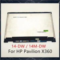 Original 14" For HP PAVILION X360 14-DW 14M-DW Series LCD Screen Assembly Matrix 14-dw1001ni 1920X1080 Tested