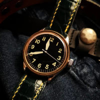 Bronze Pilot Watch Minimalist Design Retro Punk Style Mechanical Replica Watch Pt5000 Dress Watch 200 Waterproof 32/38/42