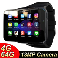 Men 4G Android Smart Watch 4GB RAM 64GB ROM 2300mAh Big Screen 2.88inch HD Dual Cameras SIM Card Wi-Fi GPS Sports Smart watch