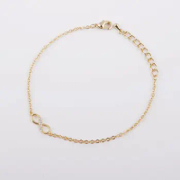Infinity with Crystal Bracelet -- Gold /Silver 2 colors Free combination