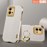 For Vivo V20 SE V21 V21E 4G 5G Luxury PU Leather Phone Case For Vivo V25 V23 Pro V23E V25E Y70 Ring Holder Silicone Cover Case