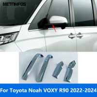 Car Accessories For Toyota Noah VOXY R90 2022 2023 2024 Chrome Rear View Mirror Cover Trim Protector Side Door Mirror Strip