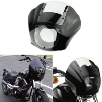 Black Motorcycle Headlight Fairing Headlamp Quarter Fairing For Harley XL XLH 1200 Iron 883 XL883N FXR FXD Dyna Sportster