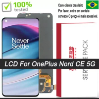 100% Original 6.43 "AMOLED LCD For OnePlus Nord CE 5G EB2101 EB2103 Display Touch Screen Digitizer Replacement Parts Display
