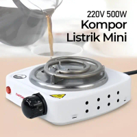 Kompor Pemanas Listrik Mini Kopi Teh 500W EU Plug