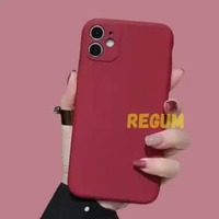 Soft Case Iphone 12, 12 Mini Silikon Slim Matte Silikon Sandstone 12 Mini Merah