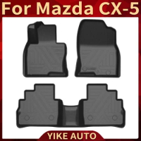 For Mazda CX-5 KF 2017-2024 CX5 LHD RHD Auto Car Floor Mats TPE Foot Mats Odorless Pad Waterproof Tray Mat Interior Accessories