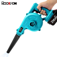 Battery Cordless Electric Air Blower Vacuum Cleannig Blower Suction Leaf Blower Dust Cleaner Power Tool for Makita 18V Battery