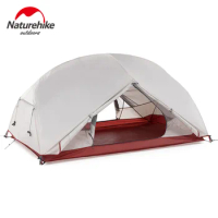 Naturehike Yunchuan Mongar 2 3 People Waterproof Double Layer Outdoor Tent Aluminum Rod Gray Ultralight Single Camping Tents Mat